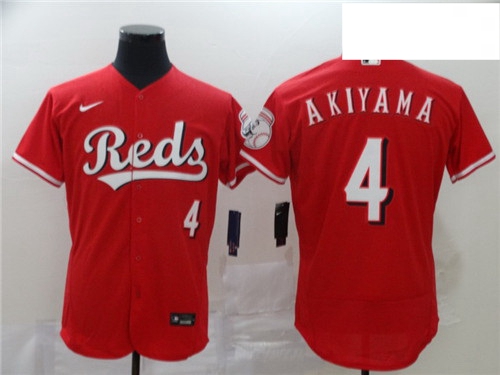 Reds 4 Shogo Akiyama Red 2020 Nike Flexbase Jersey