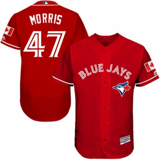 Mens Majestic Toronto Blue Jays 47 Jack Morris Scarlet Alternate Flex Base Authentic Collection MLB 