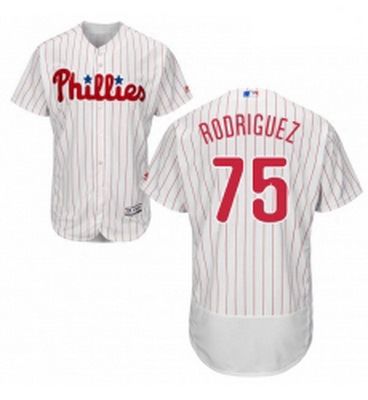 Mens Majestic Philadelphia Phillies 75 Francisco Rodriguez White Home Flex Base Authentic Collection