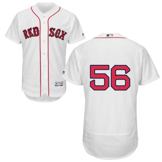 Mens Majestic Boston Red Sox 56 Joe Kelly White Home Flex Base Authentic Collection MLB Jersey