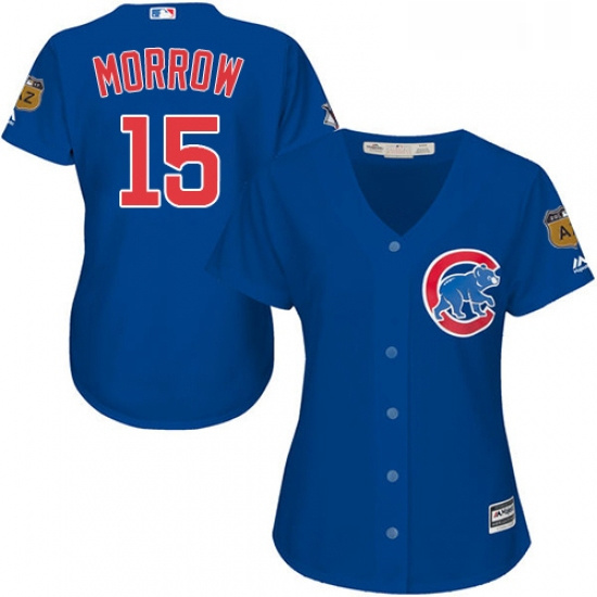 Womens Majestic Chicago Cubs 15 Brandon Morrow Authentic Royal Blue Alternate MLB Jersey