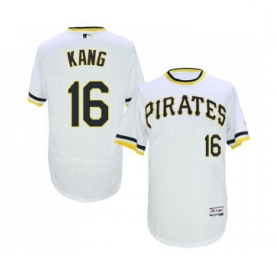 Mens Pittsburgh Pirates 16 Jung ho Kang White Flexbase Authentic Collection Cooperstown Baseball Jer