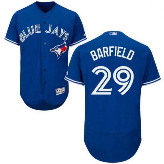 Mens Majestic Toronto Blue Jays 29 Jesse Barfield Royal Blue Fle