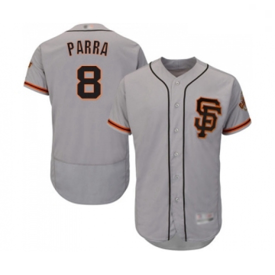 Mens San Francisco Giants 8 Gerardo Parra Grey Alternate Flex Base Authentic Collection Baseball Jer