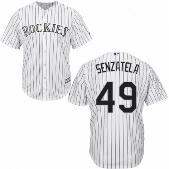 Youth Majestic Colorado Rockies 49 Antonio Senzatela Authentic White Home Cool Base MLB Jersey