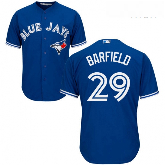 Mens Majestic Toronto Blue Jays 29 Jesse Barfield Replica Blue Alternate MLB Jersey