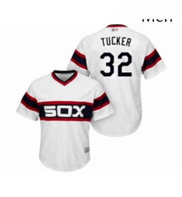 Mens Chicago White Sox 32 Preston Tucker Replica White 2013 Alternate Home Cool Base Baseball Jersey