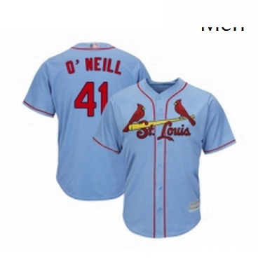 Mens St Louis Cardinals 41 Tyler O Neill Replica Light Blue Alternate Cool Base Baseball Jersey