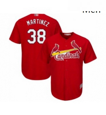 Mens St Louis Cardinals 38 Jose Martinez Replica Red Cool Base Baseball Jersey