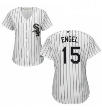 Womens Majestic Chicago White Sox 15 Adam Engel Authentic White Home Cool Base MLB Jersey