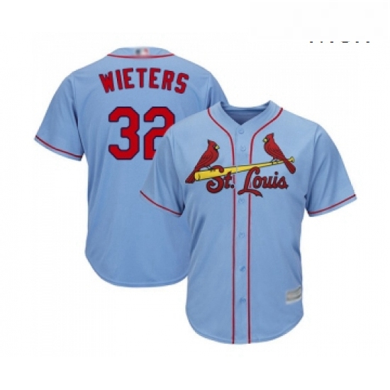 Mens St Louis Cardinals 32 Matt Wieters Replica Light Blue Alternate Cool Base Baseball Jersey