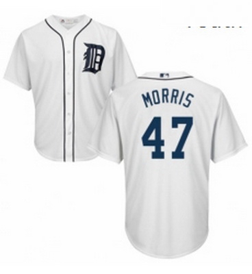 Youth Majestic Detroit Tigers 47 Jack Morris Replica White Home Cool Base MLB Jersey