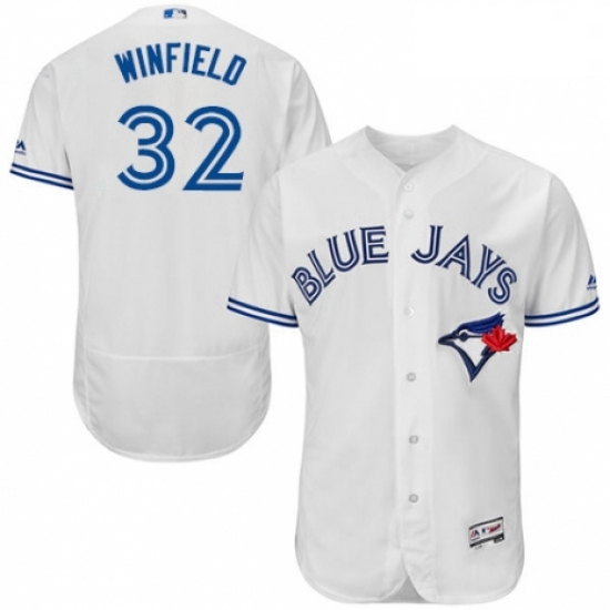 Mens Majestic Toronto Blue Jays 32 Dave Winfield White Home Flex Base Authentic Collection MLB Jerse