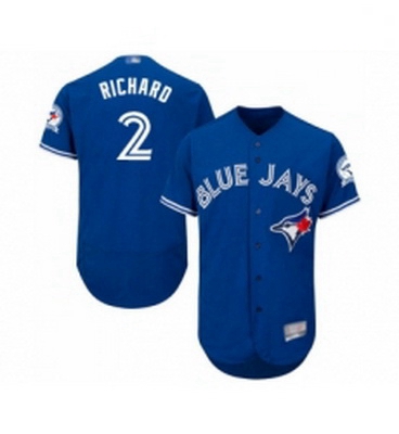 Mens Toronto Blue Jays 2 Clayton Richard Royal Blue Alternate Flex Base Authentic Collection MLB Jer