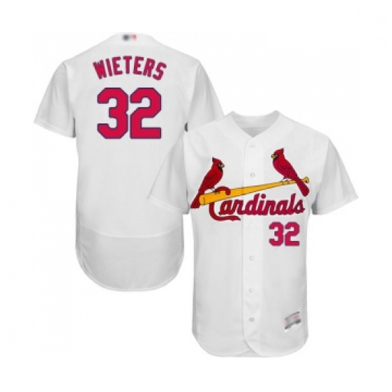 Mens St Louis Cardinals 32 Matt Wieters White Home Flex Base Aut