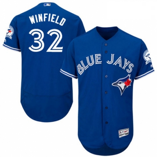 Mens Majestic Toronto Blue Jays 32 Dave Winfield Royal Blue Alternate Flex Base Authentic Collection