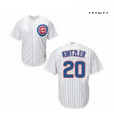 Mens Chicago Cubs 20 Brandon Kintzler Replica White Home Cool Base Baseball Jersey