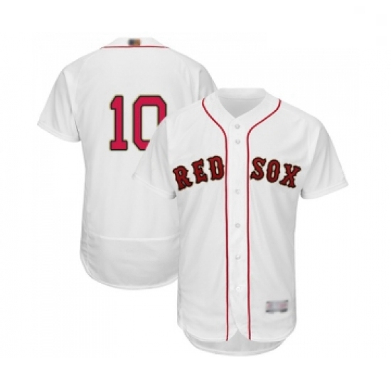 Mens Boston Red Sox 10 David Price White 2019 Gold Program Flex Base Authentic Collection Baseball J