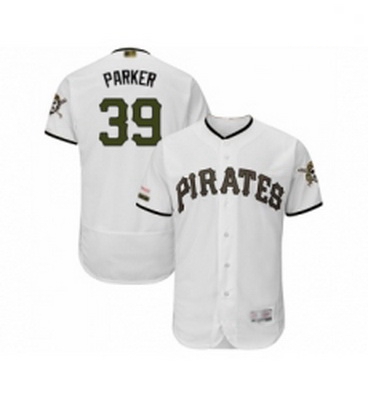 Mens Pittsburgh Pirates 39 Dave Parker White Alternate Authentic Collection Flex Base Baseball Jerse