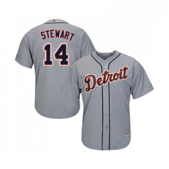 Youth Detroit Tigers 14 Christin Stewart Replica Grey Road Cool Base Baseball Jersey