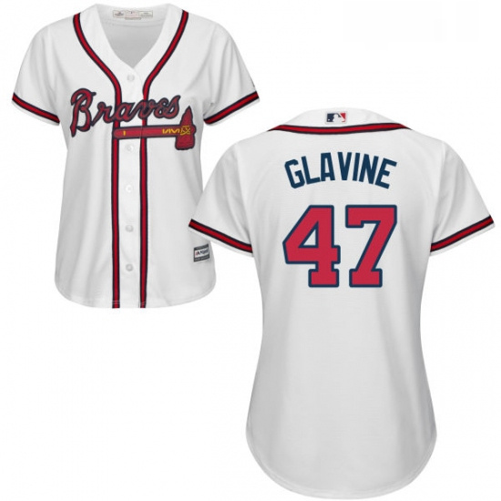 Womens Majestic Atlanta Braves 47 Tom Glavine Authentic White Ho