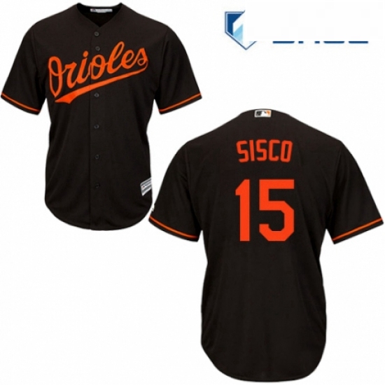 Youth Majestic Baltimore Orioles 15 Chance Sisco Replica Black Alternate Cool Base MLB Jersey