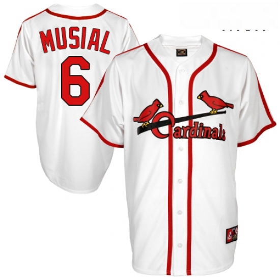 Mens Majestic St Louis Cardinals 6 Stan Musial Authentic White C