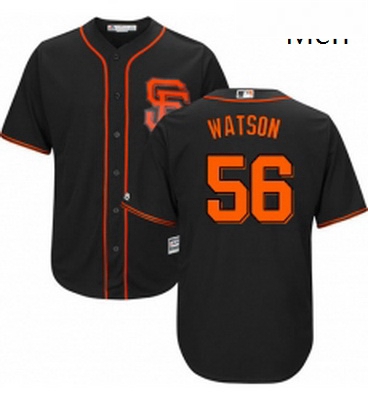 Mens Majestic San Francisco Giants 56 Tony Watson Replica Black Alternate Cool Base MLB Jersey