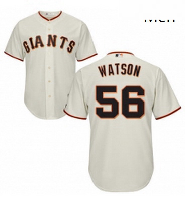 Mens Majestic San Francisco Giants 56 Tony Watson Replica Cream Home Cool Base MLB Jersey