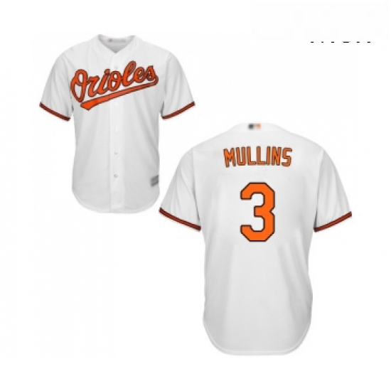 Mens Baltimore Orioles 3 Cedric Mullins Replica White Home Cool 
