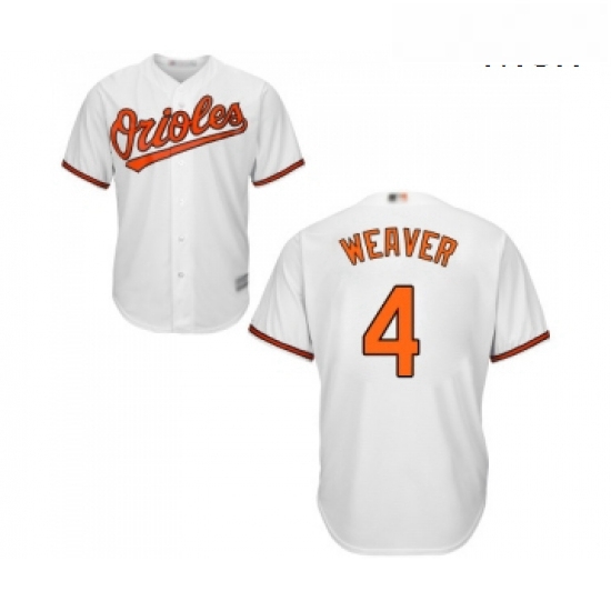 Mens Baltimore Orioles 4 Earl Weaver Replica White Home Cool Base Baseball Jersey