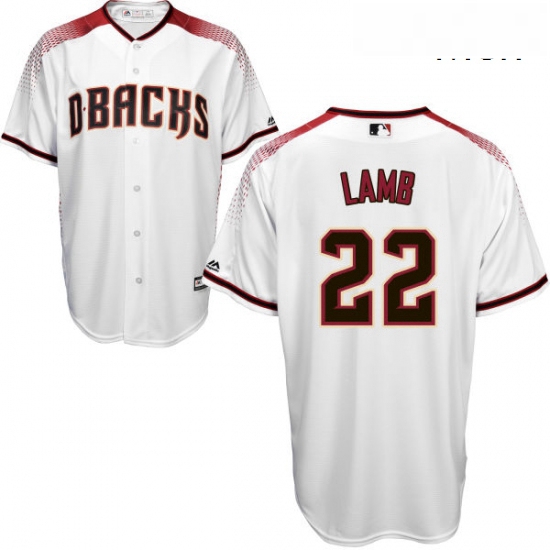 Mens Majestic Arizona Diamondbacks 22 Jake Lamb Replica White Home Cool Base MLB Jersey