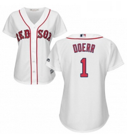 Womens Majestic Boston Red Sox 1 Bobby Doerr Replica White Home 