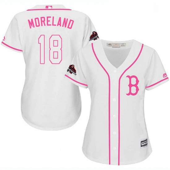 Womens Majestic Boston Red Sox 18 Mitch Moreland Authentic White