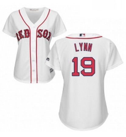 Womens Majestic Boston Red Sox 19 Fred Lynn Authentic White Home