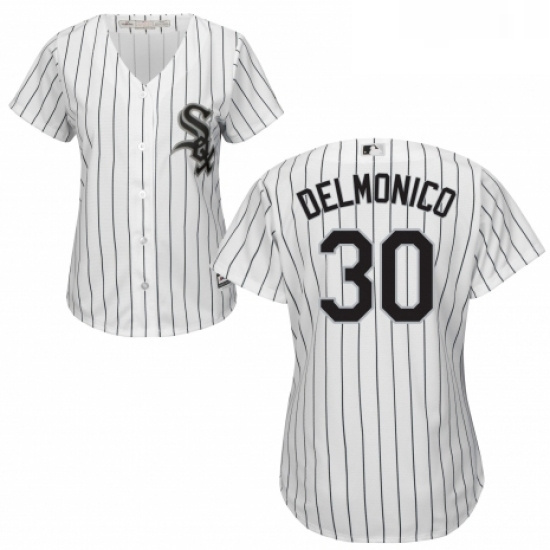 Womens Majestic Chicago White Sox 30 Nicky Delmonico Replica White Home Cool Base MLB Jersey