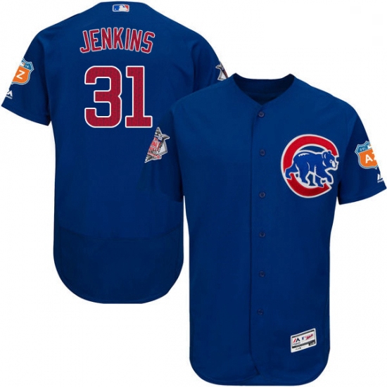 Mens Majestic Chicago Cubs 31 Fergie Jenkins Royal Blue Alternate Flex Base Authentic Collection MLB