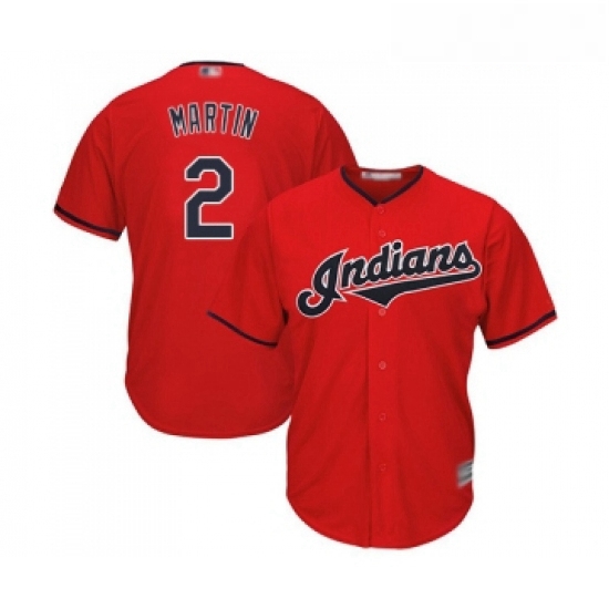 Youth Cleveland Indians 2 Leonys Martin Replica Scarlet Alternate 2 Cool Base Baseball Jersey