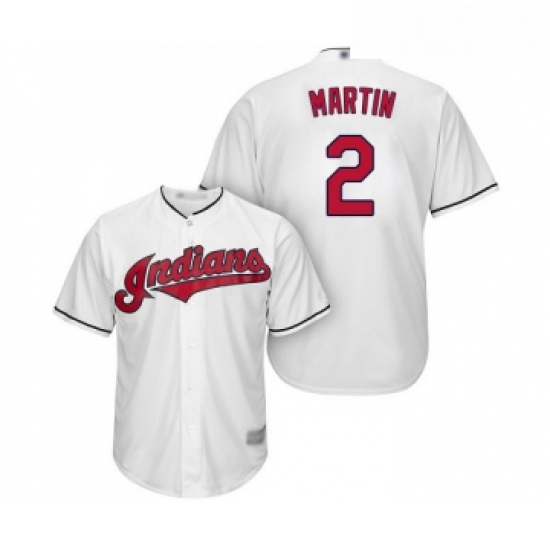 Youth Cleveland Indians 2 Leonys Martin Replica White Home Cool Base Baseball Jersey