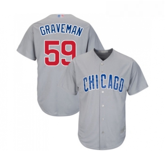 Youth Chicago Cubs 59 Kendall Graveman Authentic Grey Road Cool Base Baseball Jersey