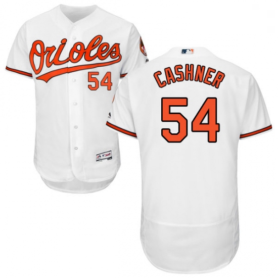 Mens Majestic Baltimore Orioles 54 Andrew Cashner White Home Flex Base Authentic Collection MLB Jers