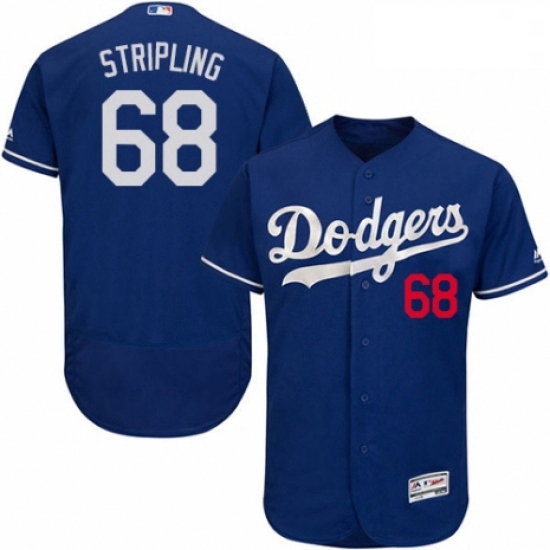 Mens Majestic Los Angeles Dodgers 68 Ross Stripling Royal Blue Alternate Flex Base Authentic Collect