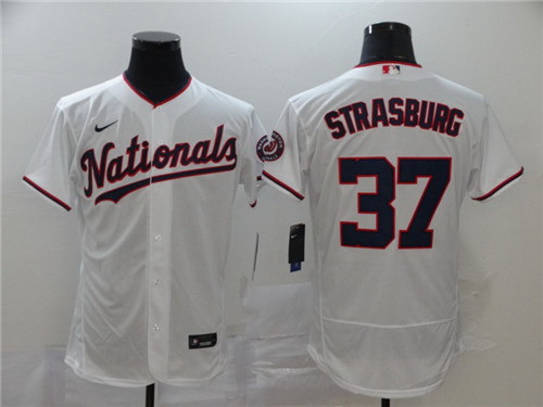 Nationals 37 Stephen Strasburg White 2020 Nike Flexbase Jersey