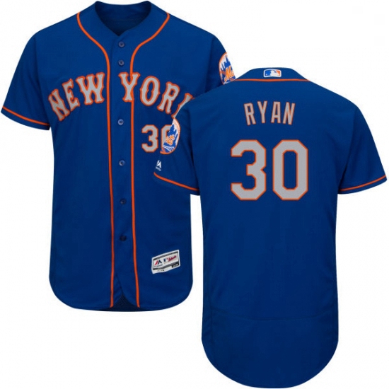 Mens Majestic New York Mets 30 Nolan Ryan RoyalGray Alternate Flex Base Authentic Collection MLB Jer