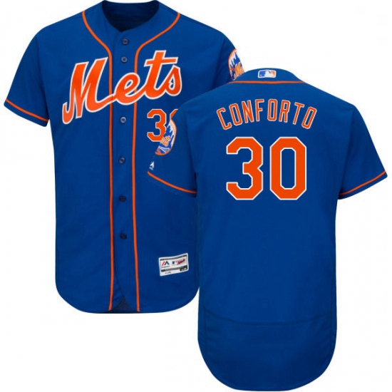 Mens Majestic New York Mets 30 Michael Conforto Royal Blue Alternate Flex Base Authentic Collection 