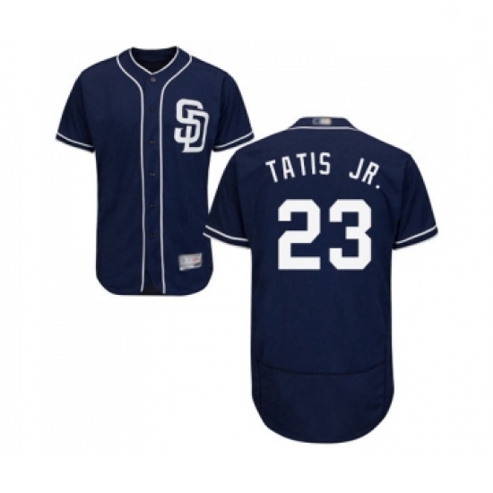 Mens San Diego Padres 23 Fernando Tatis Jr Navy Blue Alternate Flex Base Authentic Collection MLB Je