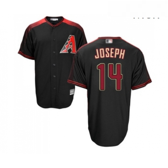 Mens Arizona Diamondbacks 14 Caleb Joseph Replica Black Brick Alternate Home Cool Base Baseball Jers