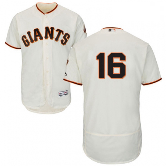 Mens Majestic San Francisco Giants 16 Austin Jackson Cream Home Flex Base Authentic Collection MLB J