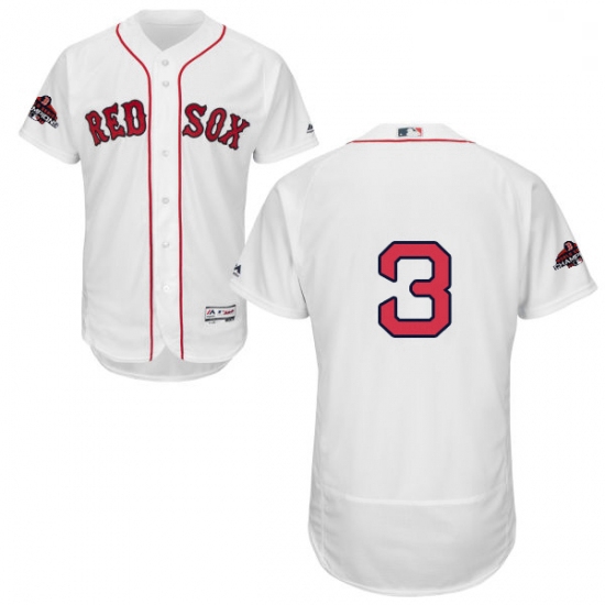 Mens Majestic Boston Red Sox 3 Babe Ruth White Home Flex Base Authentic Collection 2018 World Series