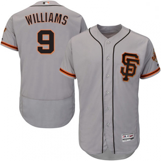 Mens Majestic San Francisco Giants 9 Matt Williams Grey Alternate Flex Base Authentic Collection MLB